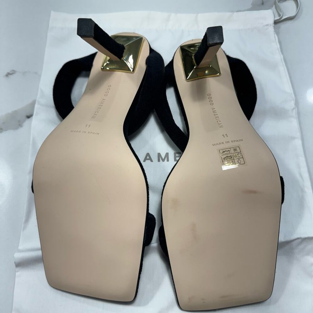 GOOD AMERICAN Terry Slip On High Heel Sandals Size 11 NEW - Picture 8 of 8